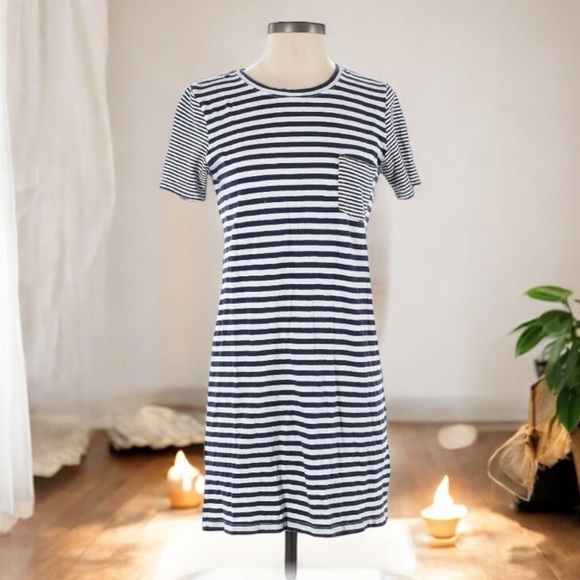 J.Crew Striped Navy/White Dress | SIZE XS - Picture 1 of 3